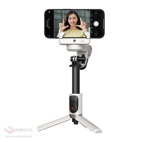 Gimbal AOCHUAN M1 Pro z oświetleniem RGB (biały)