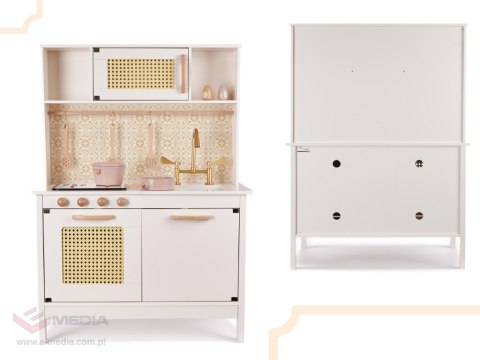 Kuchnia dla dzieci drewniana MDF retro z akcesoriami BOHO 100cm