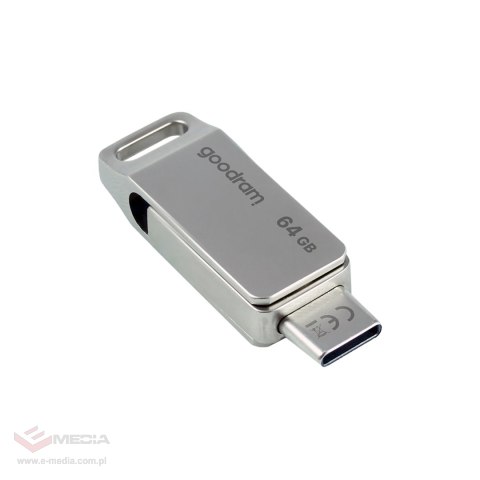 Pendrive Goodram USB + USB C 64GB srebrny
