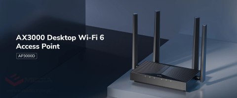 ROUTER AP3000D Wi-Fi 6 2.4 GHz, 5 GHz 574 Mb/s + 2402 Mb/s CUDY