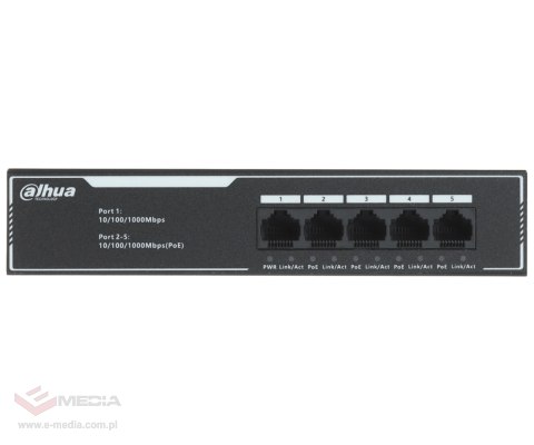 SWITCH POE SG1005LP 5-PORTOWY, 4 PoE DAHUA