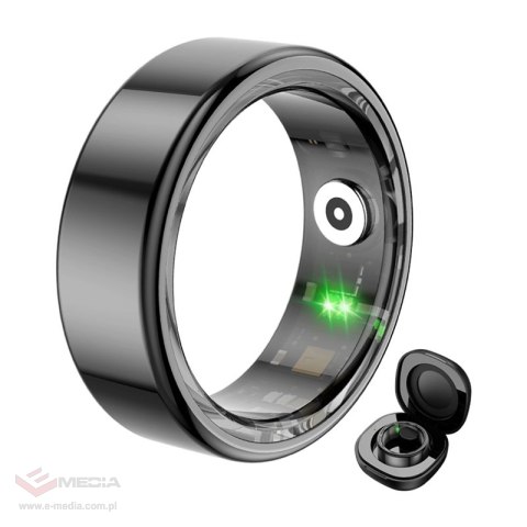 Smartring COLMI R02 rozmiar 8 18.1mm (czarny) + etui ładujące