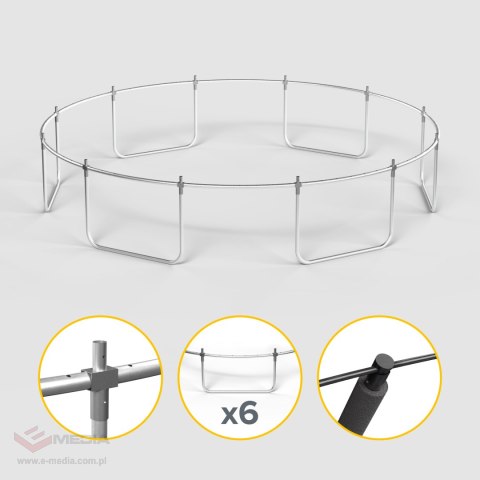 Trampolina Rebel Active PRO 14ft/427 cm, siatka, drabinka