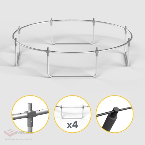 Trampolina Rebel Active PRO 8ft/244 cm, siatka, drabinka