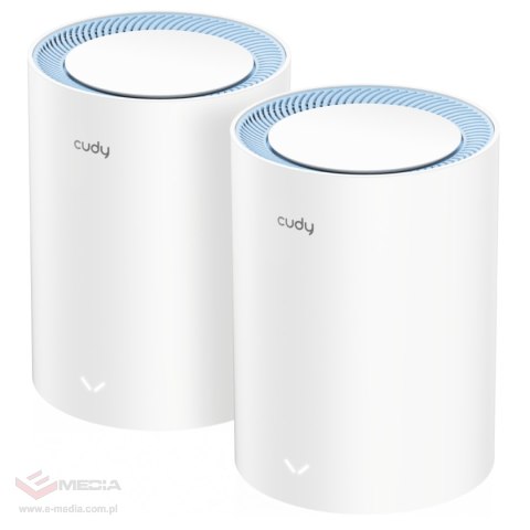 DOMOWY SYSTEM WI-FI MESH M1200(2-PACK) 2.4 GHz, 5 GHz, 300 Mb/s + 867 Mb/s CUDY