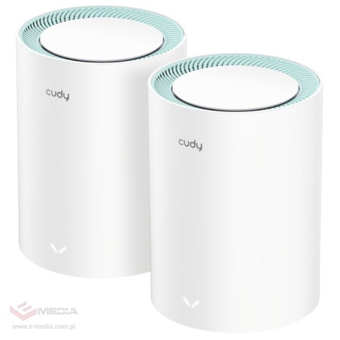 DOMOWY SYSTEM WI-FI MESH M1300(2-PACK) 2.4 GHz, 5 GHz, 300 Mb/s + 867 Mb/s CUDY