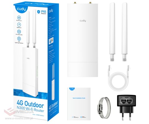 PUNKT DOSTĘPOWY 4G LTE +ROUTER LT400 OUTDOOR 2.4 GHz 300 Mb/s CUDY