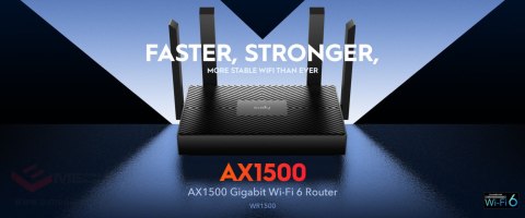 ROUTER WR1500 Wi-Fi 6 2.4 GHz, 5 GHz 300 Mb/s + 1201 Mb/s CUDY
