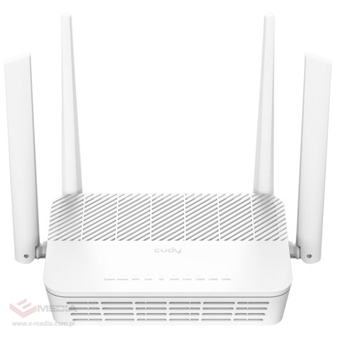 ROUTER WR3000H Wi-Fi 6 2.4 GHz, 5 GHz 574 Mb/s + 2402 Mb/s CUDY