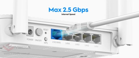 ROUTER WR3000H Wi-Fi 6 2.4 GHz, 5 GHz 574 Mb/s + 2402 Mb/s CUDY
