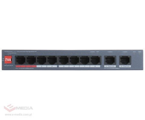 SWITCH POE CS4010-8GT-110 10-PORTOWY, 8 PoE DAHUA