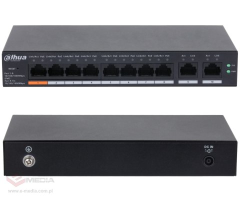 SWITCH POE CS4010-8GT-60 8-PORTOWY DAHUA