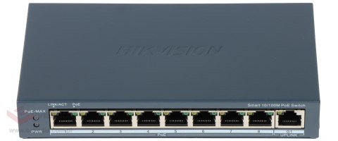 SWITCH POE DS-3E1309P-EI(B) 8-PORTOWY Hikvision