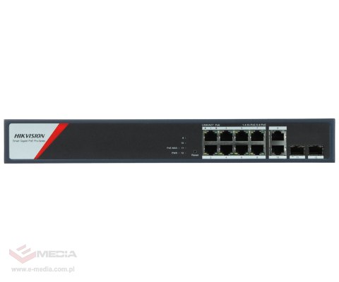 SWITCH POE DS-3E1512HP-SI-8P2T2F 8-PORTOWY SFP Hikvision