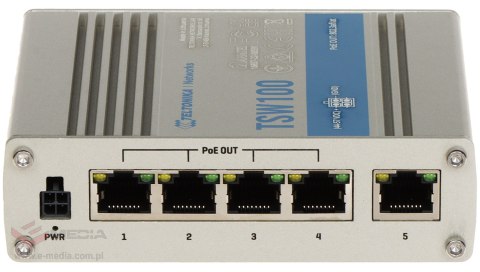 SWITCH PRZEMYSŁOWY POE TSW100 5-PORTOWY, 4 PoE Teltonika