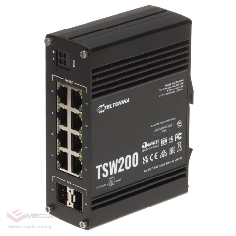 SWITCH PRZEMYSŁOWY POE TSW200 8-PORTOWY SFP Teltonika