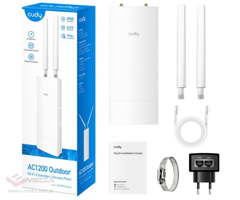 UNIWERSALNY WZMACNIACZ SIECI BEZPRZEWODOWEJ RE1200 OUTDOOR 2.4 GHz, 5 GHz CUDY