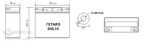 AKUMULATOR 12V/18AH-7STARS