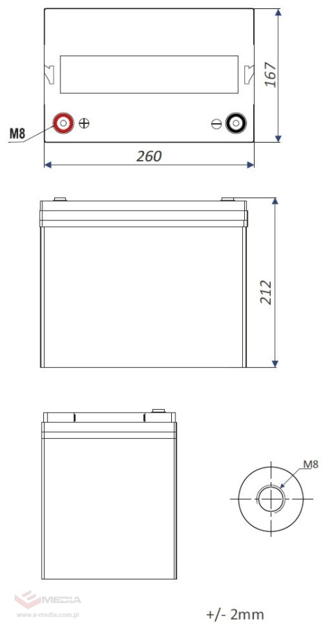 AKUMULATOR 25.6V/50AH/LIFEPO4-EP EUROPOWER