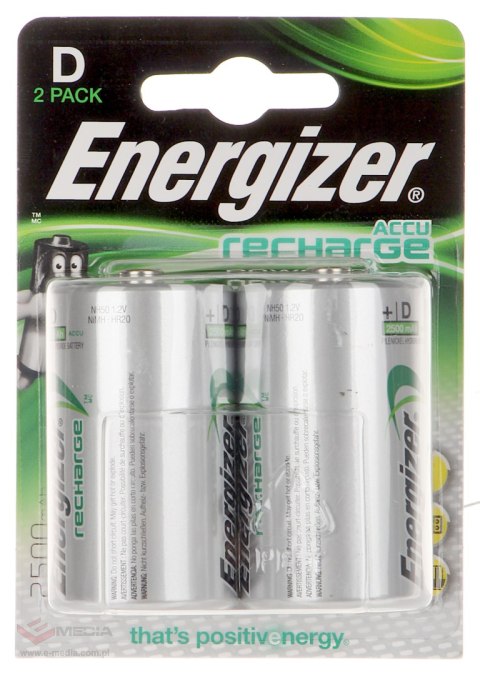 AKUMULATOR BAT-HR20/AKU-2500*P2 1.2 V Ni-MH HR20 / D ENERGIZER