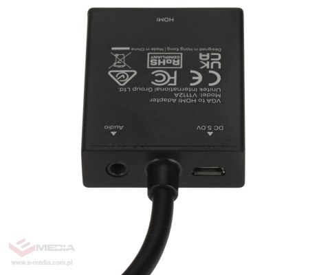 KONWERTER VGA NA HDMI V1112ABK01 + AUDIO UNITEK
