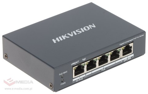SWITCH POE DS-3E0505HP-E 4-PORTOWY Hikvision