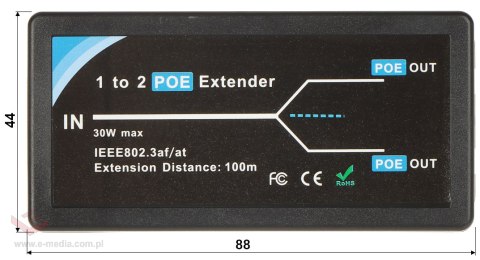 SWITCH POE / EXTENDER PFT1320 3-PORTOWY