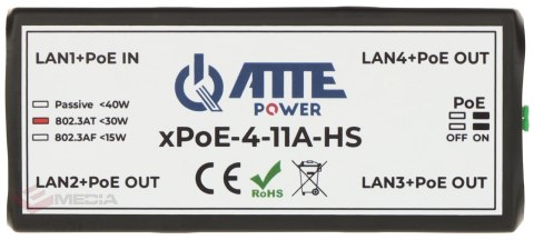 SWITCH POE, EXTENDER XPOE-4-11A-HS 4-PORTOWY ATTE
