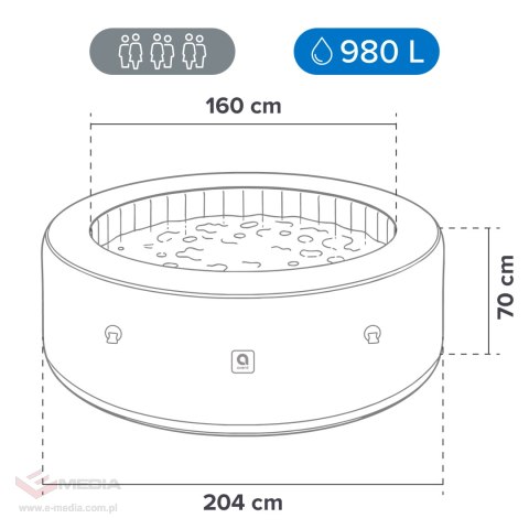 Spa ogrodowe, jacuzzi pompowane AVENLI NICE 6 osobowe 204x70 brąz