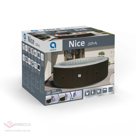 Spa ogrodowe, jacuzzi pompowane AVENLI NICE 6 osobowe 204x70 brąz