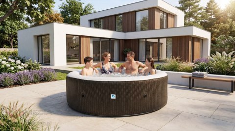 Spa ogrodowe, jacuzzi pompowane AVENLI NICE 6 osobowe 204x70 brąz