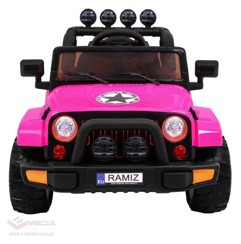 Auto Terenowe Full Time 4WD dla dzieci Różowy + Napęd 4x4 + Pilot + Audio LED + Schowek