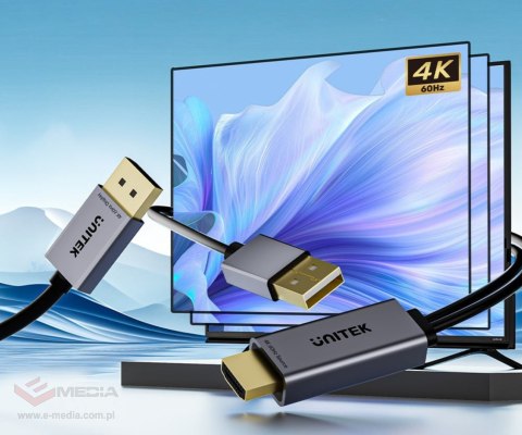 KONWERTER HDMI / DISPLAYPORT V1714AGY01 1.8 m, 4K UHD UNITEK