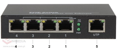 SWITCH POE SPS-4P/1 5-PORTOWY