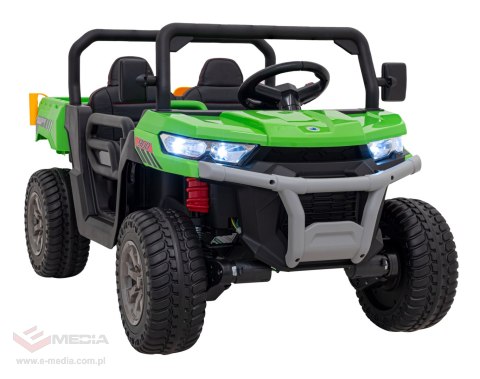 Auto Pick-Up Speed 900 dla dzieci Zielony + Napęd 4x4 + Ruchomy kiper + Bagażnik + Pilot + Łopatka + Audio LED