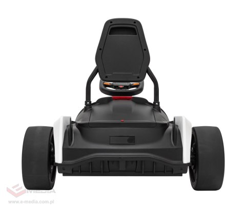 Gokart Fast 3 Drift na akumulator dla dzieci Biały + Funkcja driftu + Silniki 2x150W + Radio LED + Pasy
