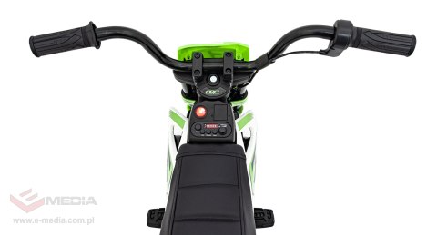 Motor PANTONE 361C na akumulator dla dzieci Zielony + Panel audio + Wolny Start + Koła EVA