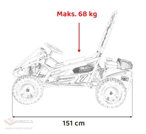 Pojazd Gokart Spalinowy MUD MONSTER Czarny