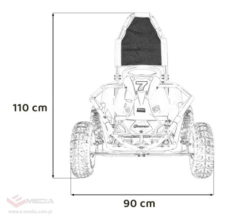 Pojazd Gokart Spalinowy MUD MONSTER Czarny