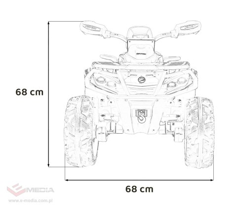 Quad Can Am Outlander ATV z Pilotem Niebieski