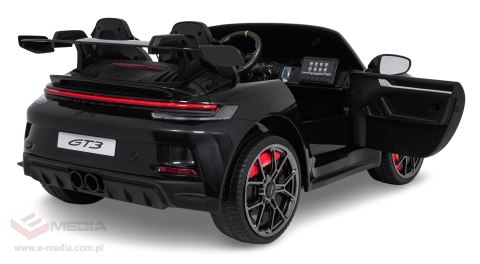 Pojazd Porsche 911 GT3 Czarny, wyścigowy samochód dla dzieci
