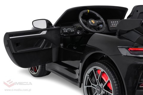 Pojazd Porsche 911 GT3 Czarny, wyścigowy samochód dla dzieci