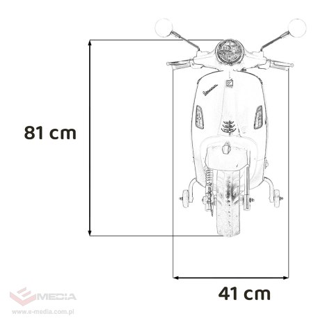 Pojazd Skuter Vespa ROMA Czerwony