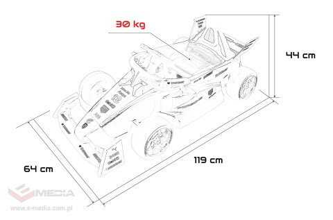 Pojazd Bolid Formuły E Porsche Czerwony