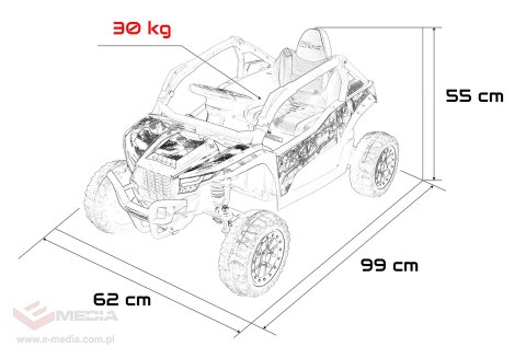 Pojazd Buggy Kawasaki TERYX KRX1000 Czerwony