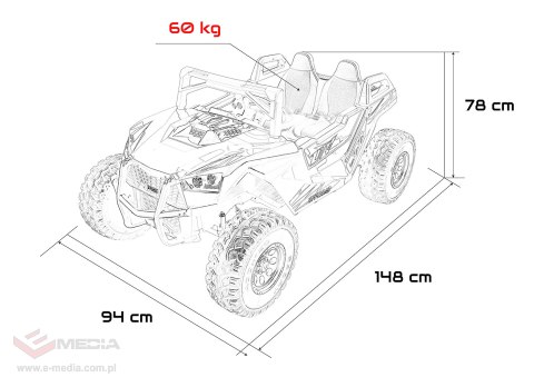 Pojazd Buggy RTR Monster Speed 4x4 Czarny