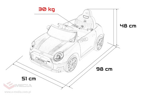 Pojazd Mini Cooper Zielony