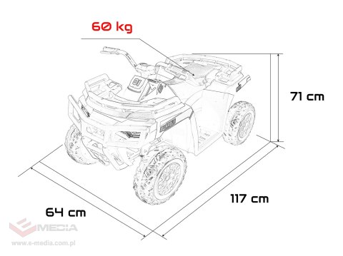 Pojazd Quad 4x4 ATV WOLF Czarny