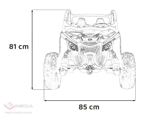 Pojazd Buggy Maverick Turbo RR Koła Niebiesko-Szary