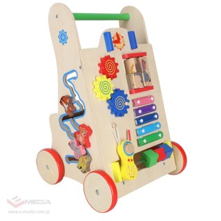 Pchacz dla dziecka chodzik drewniany kostka edukacyjna 6w1